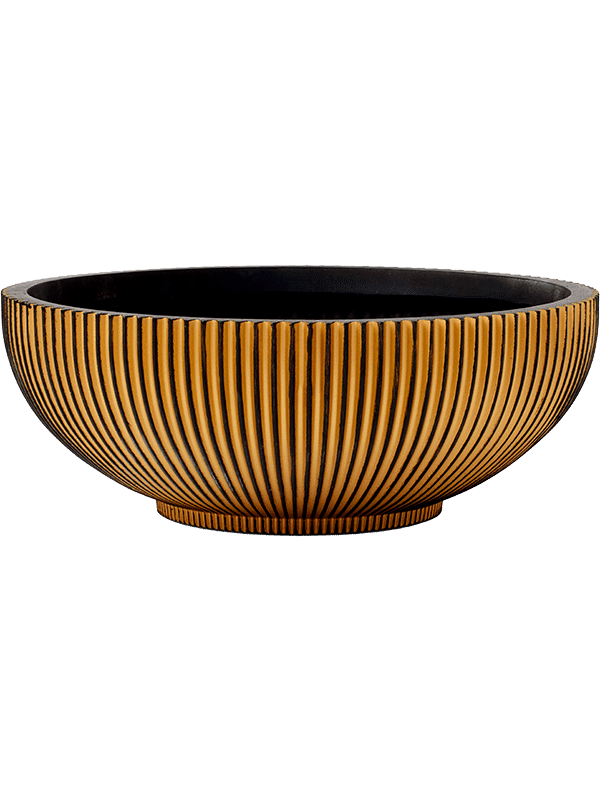 Capi Nature Groove Plantenbak - Schaal Zwart Goud