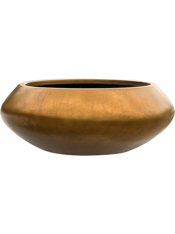 SEV Baq Metallic Silver leaf Plantenbak - Matt Honey