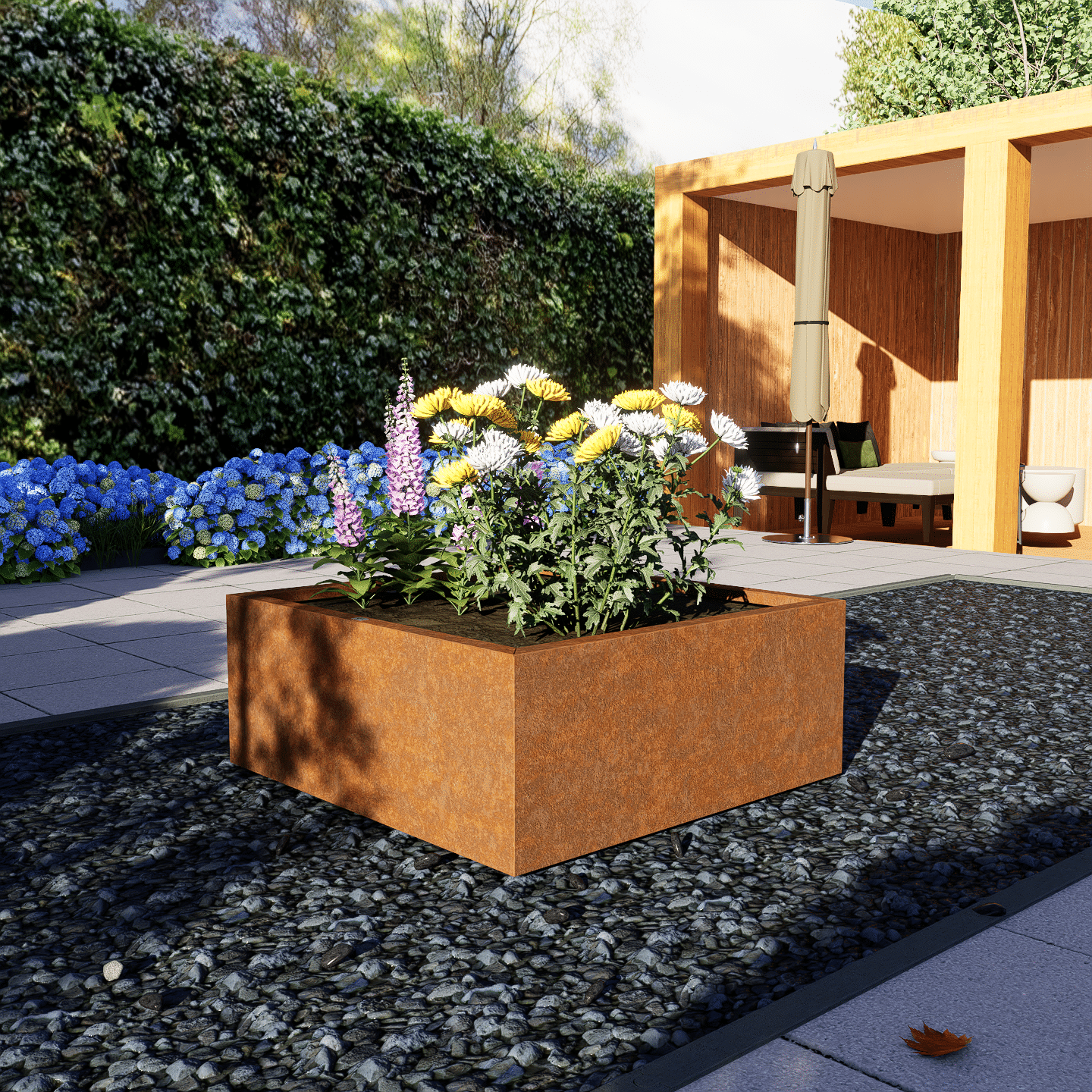 Sev Plantenbak 100x100x40 Cortenstaal