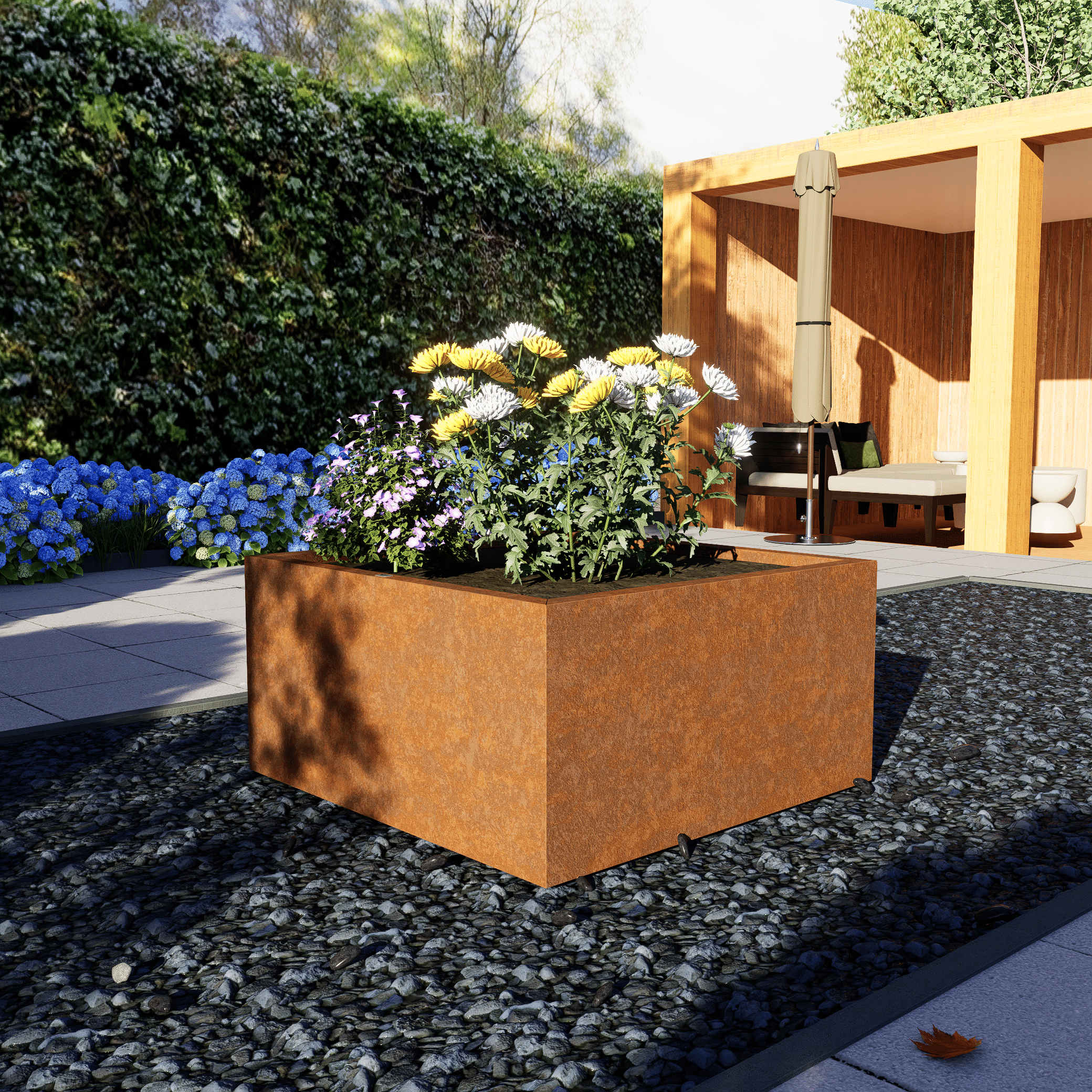 Sev Plantenbak 100x100x50 Cortenstaal
