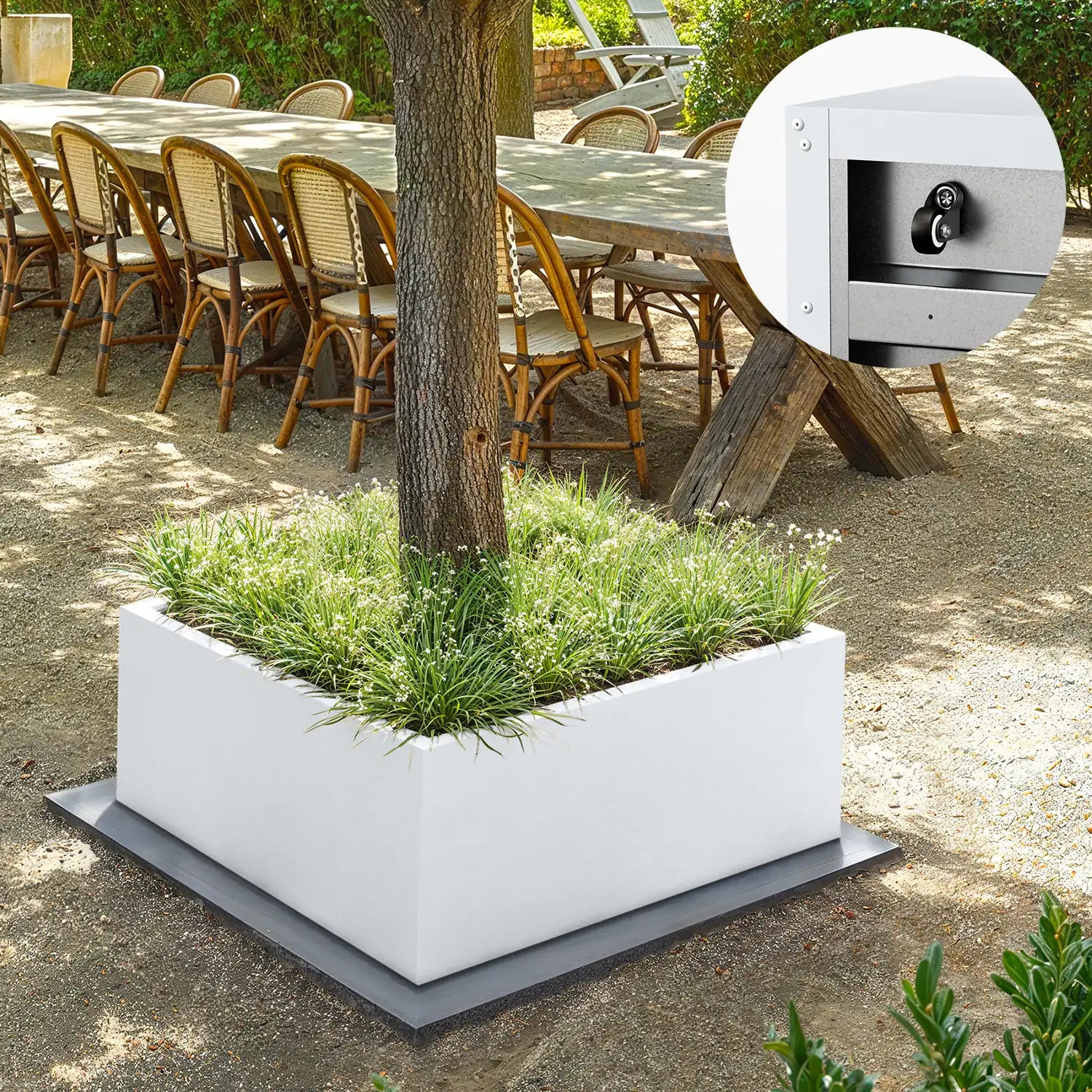 SEV Plantenbak op wielen 100x100x40