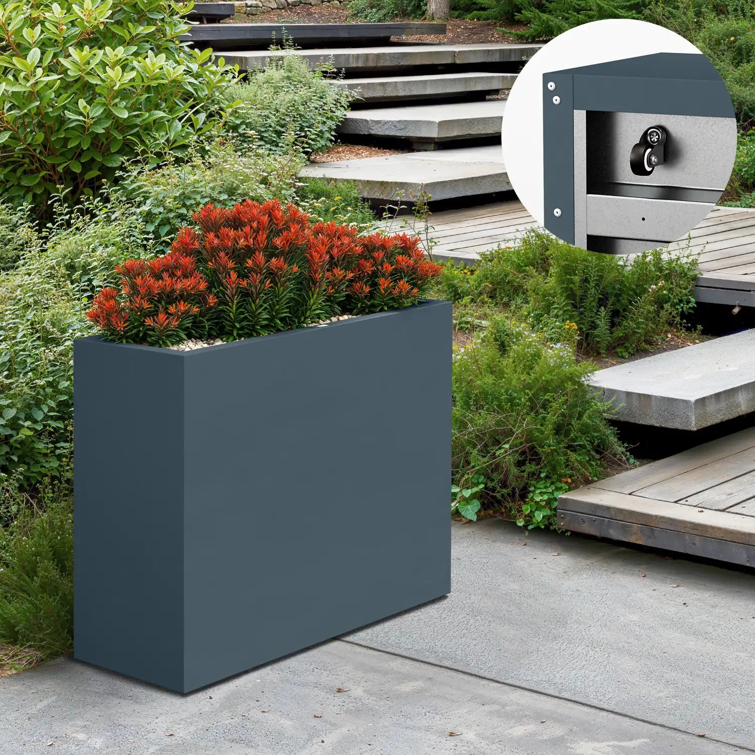 SEV Plantenbak op wielen 100x40x80