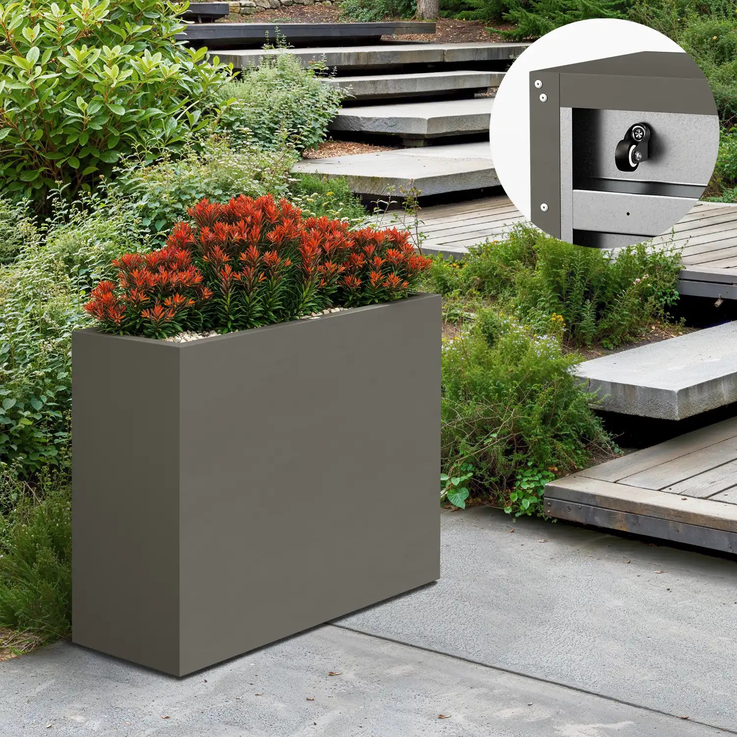 SEV Plantenbak op wielen 100x40x80