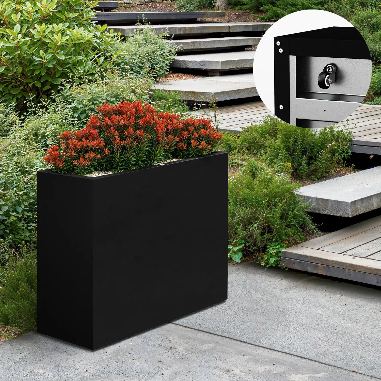 SEV Plantenbak op wielen 100x40x80