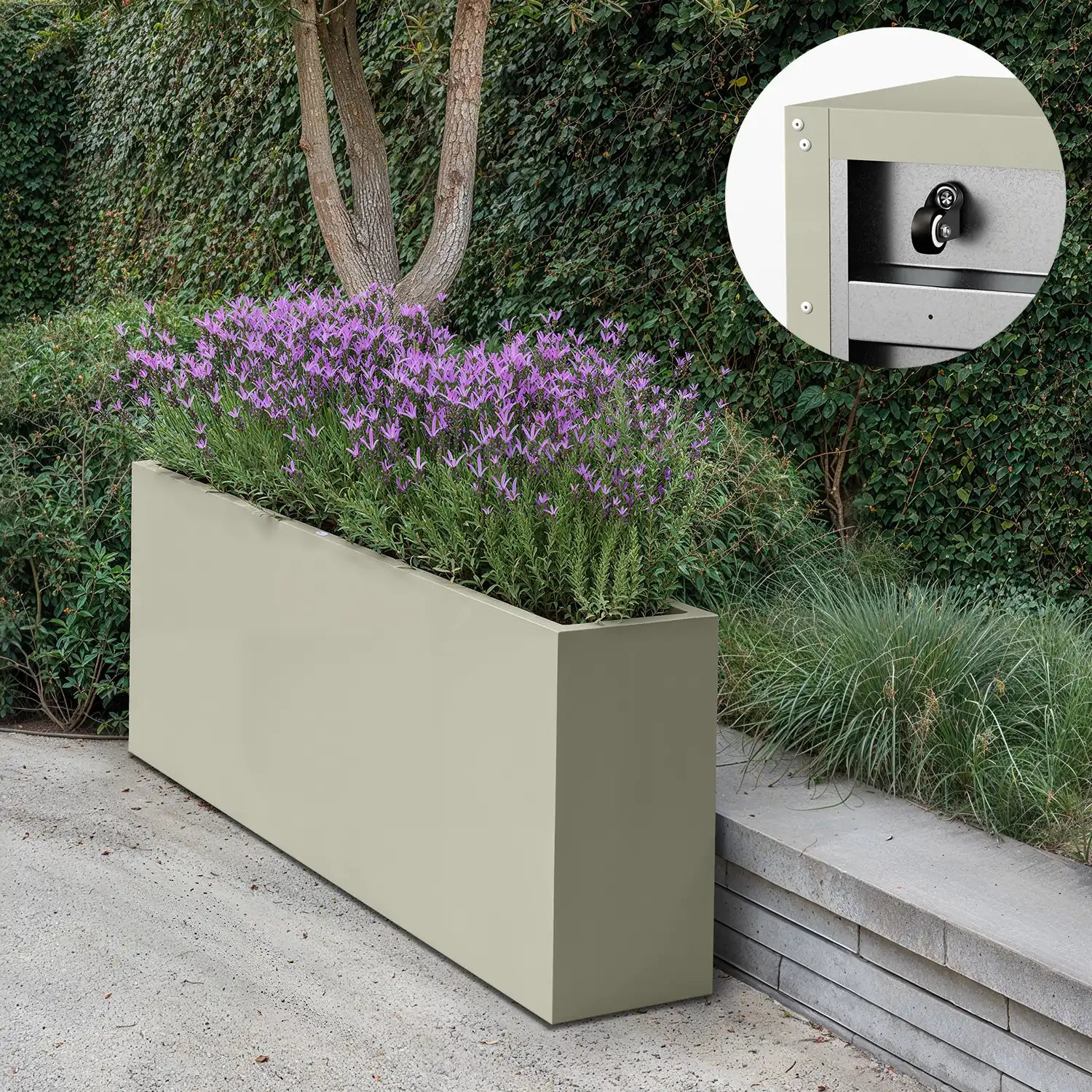 SEV Plantenbak op wielen 200x40x80