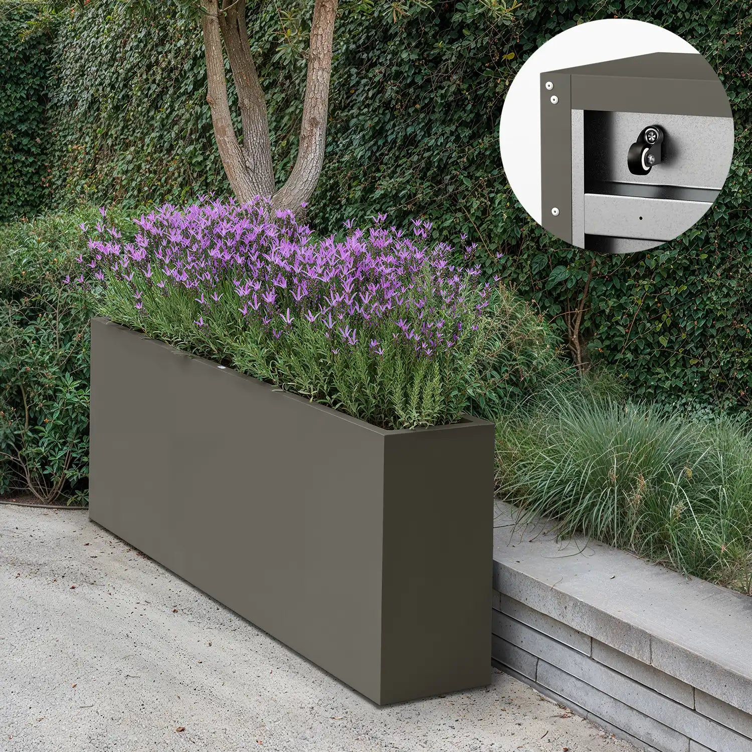 SEV Plantenbak op wielen 200x40x80