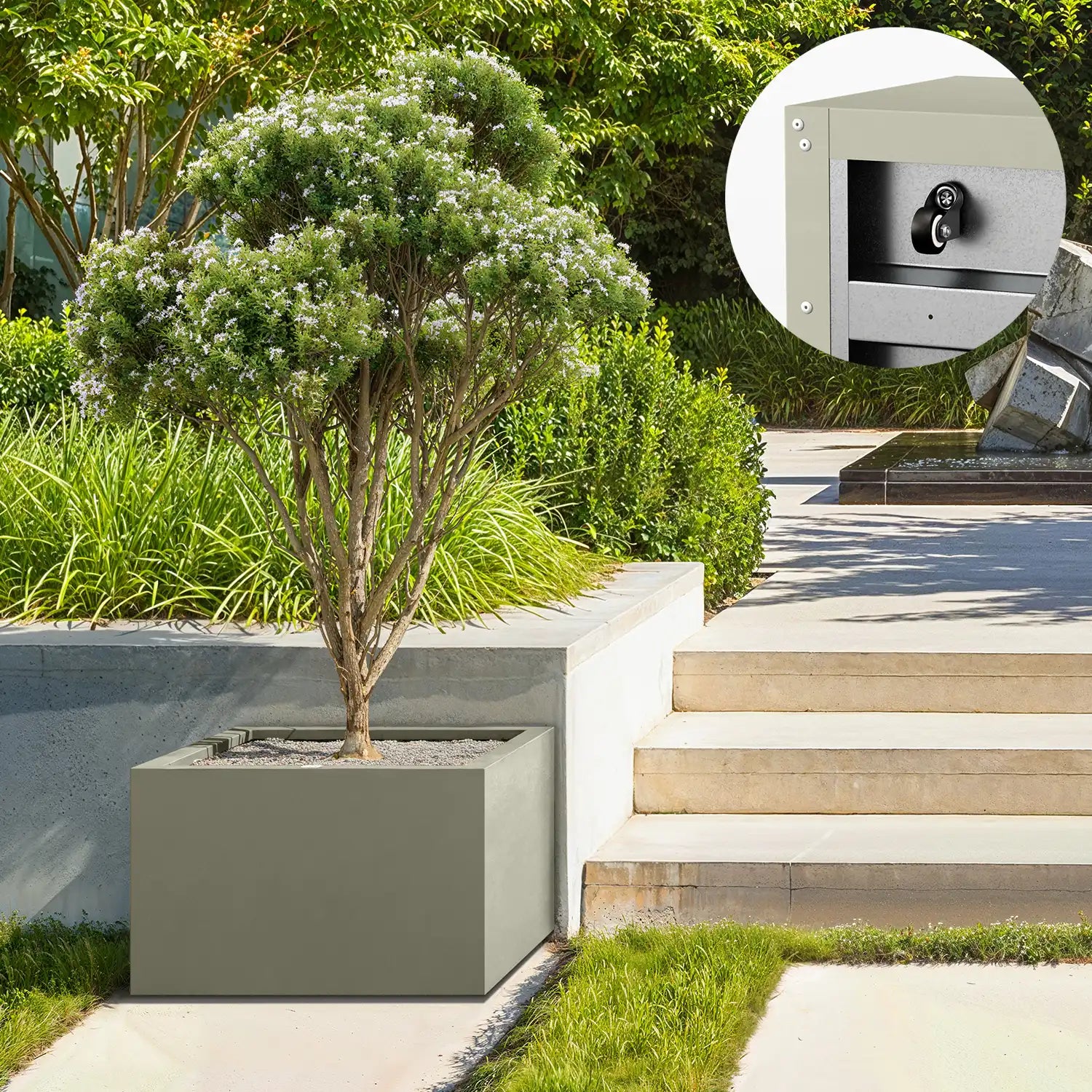 SEV Plantenbak op wielen 60x60x40