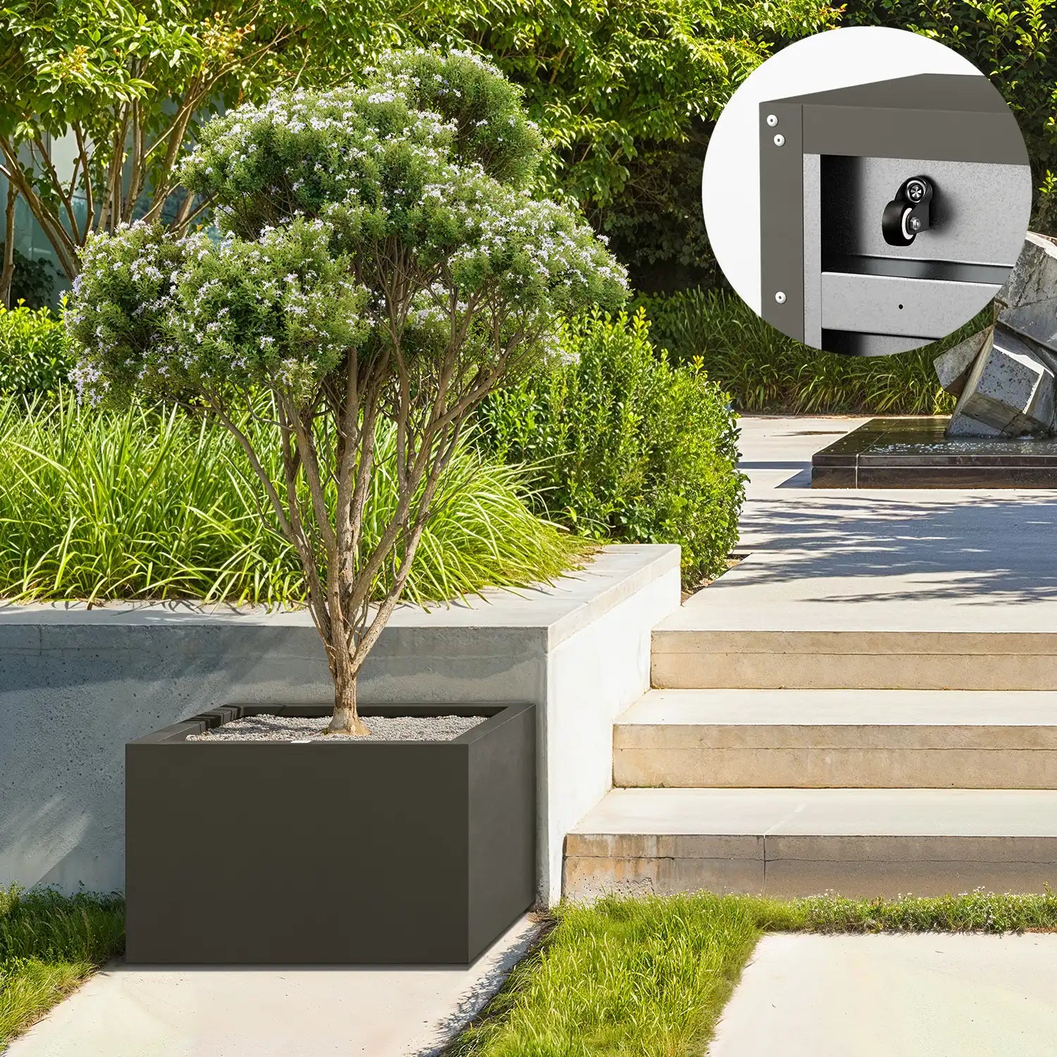 SEV Plantenbak op wielen 60x60x40