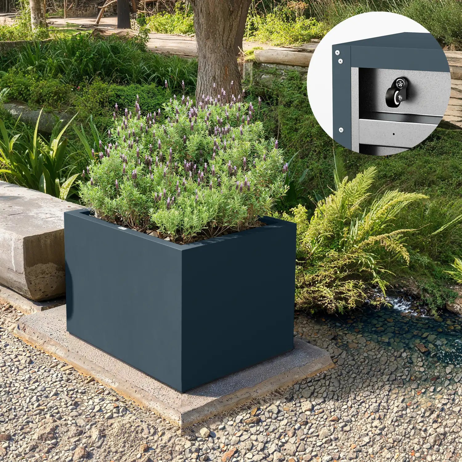 SEV Plantenbak op wielen 60x60x50