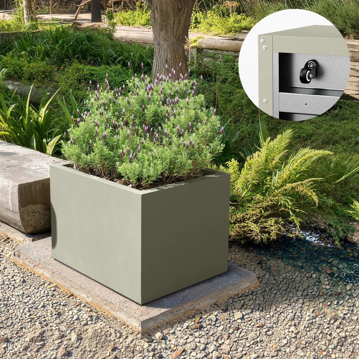 SEV Plantenbak op wielen 60x60x50