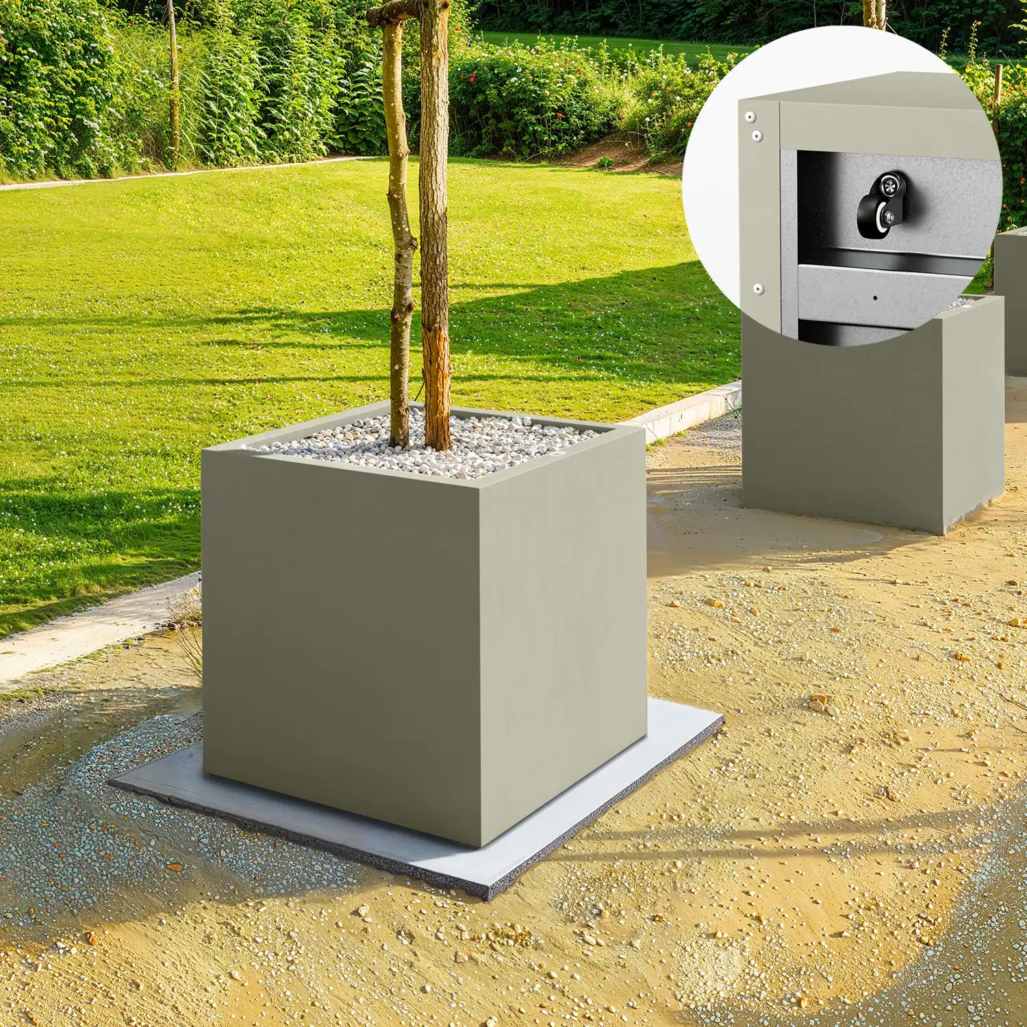 SEV Plantenbak op wielen 60x60x60