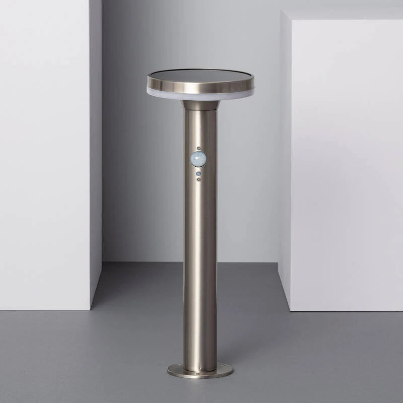 Baken Solar Outdoor LED 6W 45cm RVS met Bewegingsdetector Helios