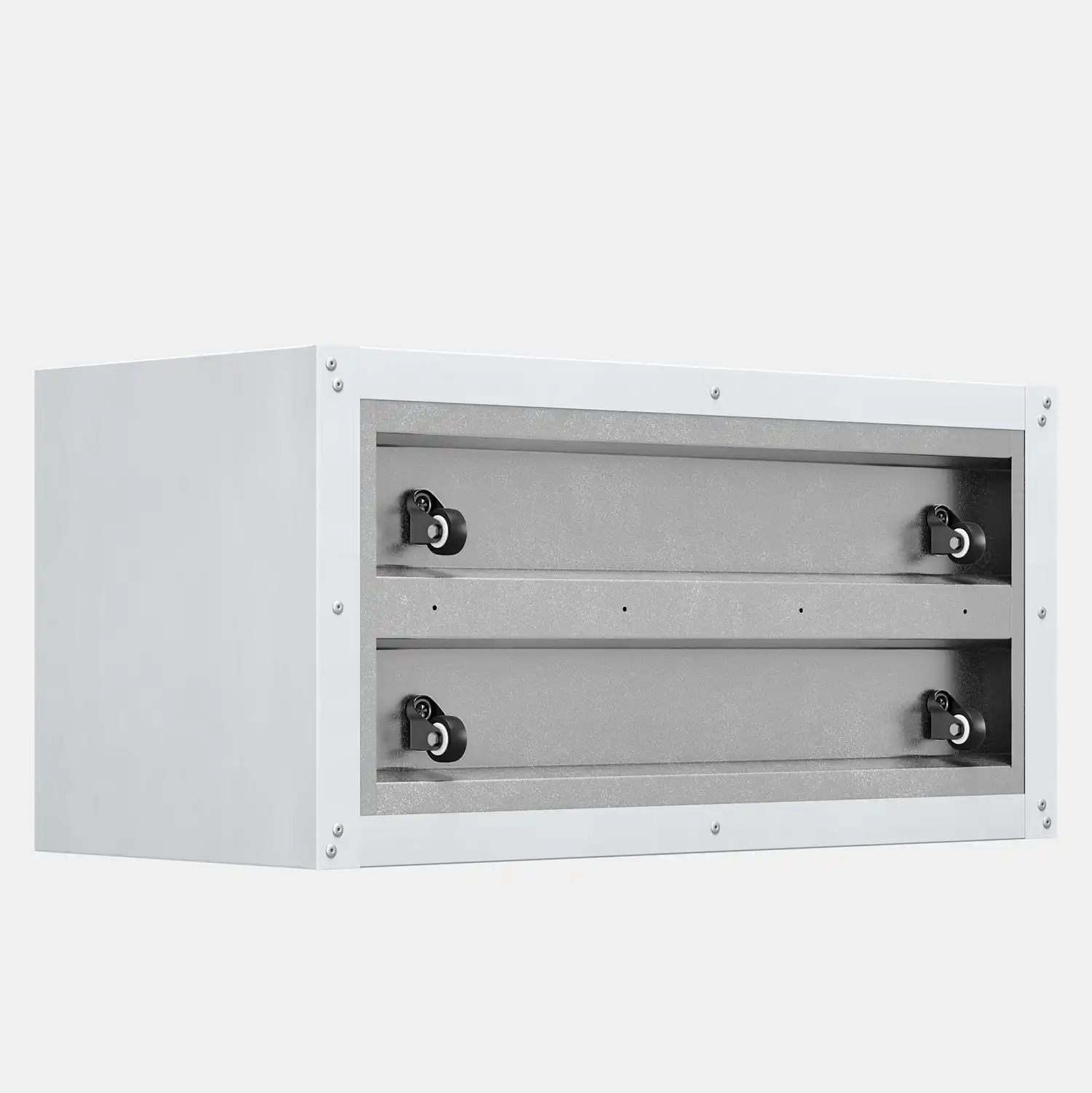 SEV Plantenbak op wielen 100x50x50 - Wit - wielen