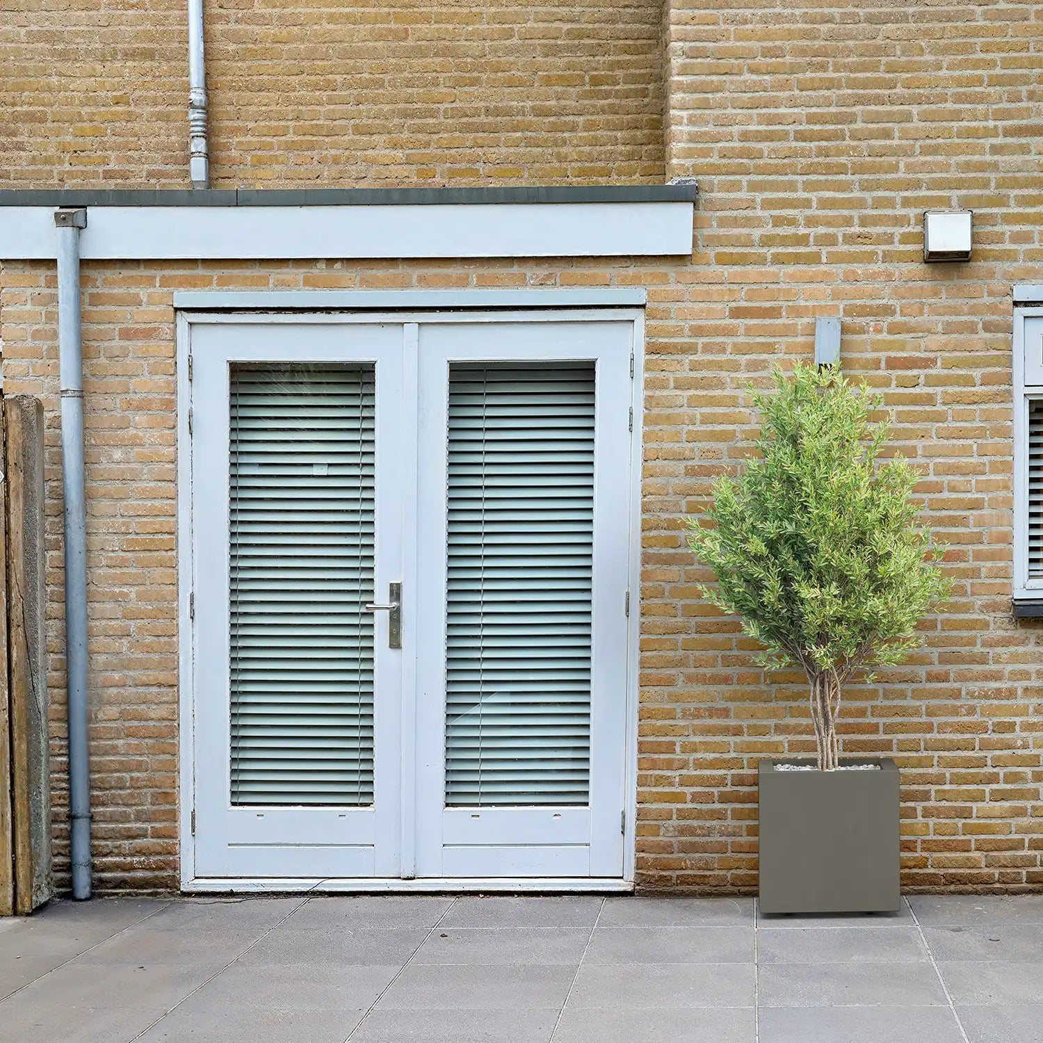 SEV Plantenbak op wielen 40x40x40 - Kwartsgrijs - plantenbak