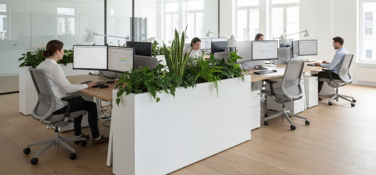 plantenbakken kantoor