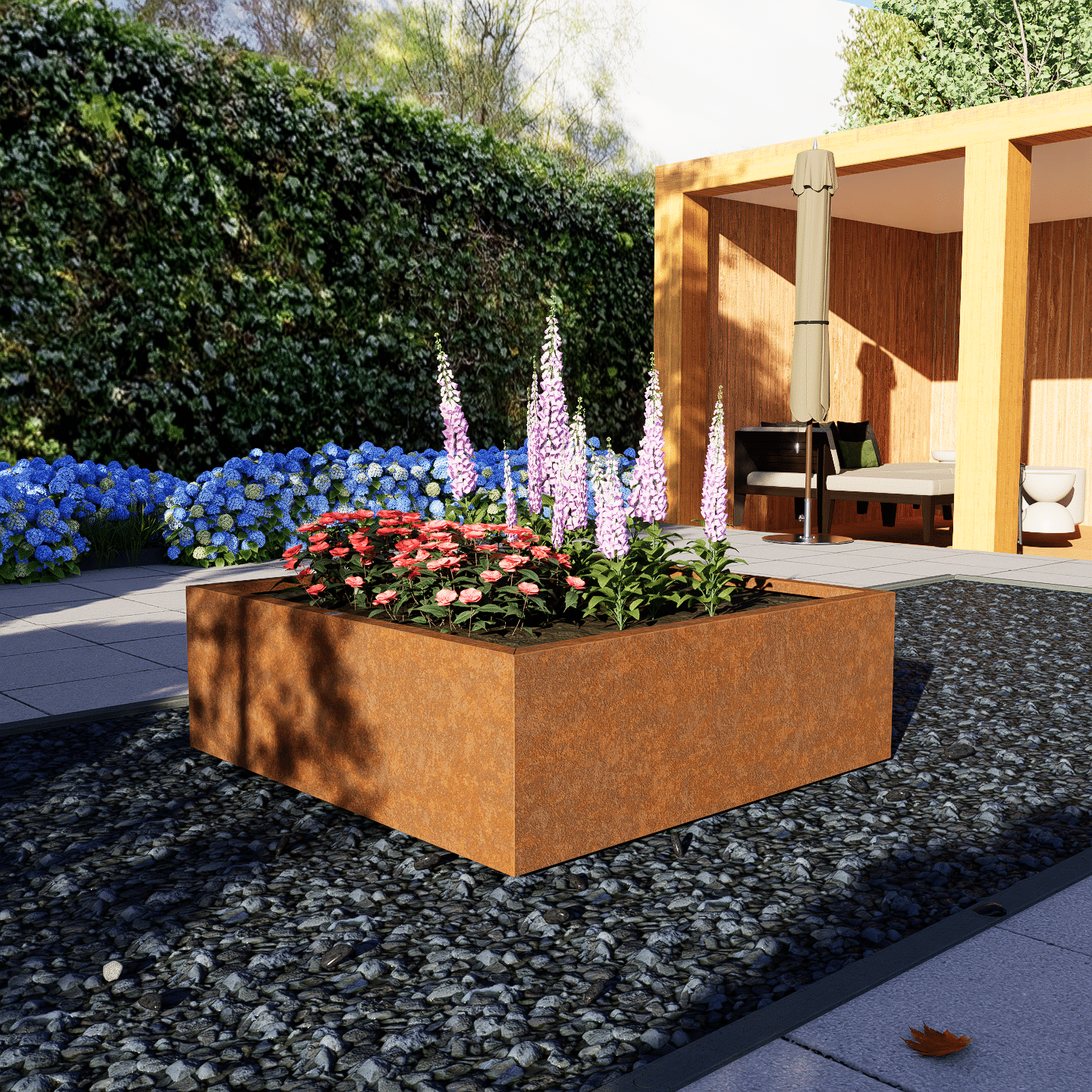 Sev Plantenbak 120x120x40 Cortenstaal