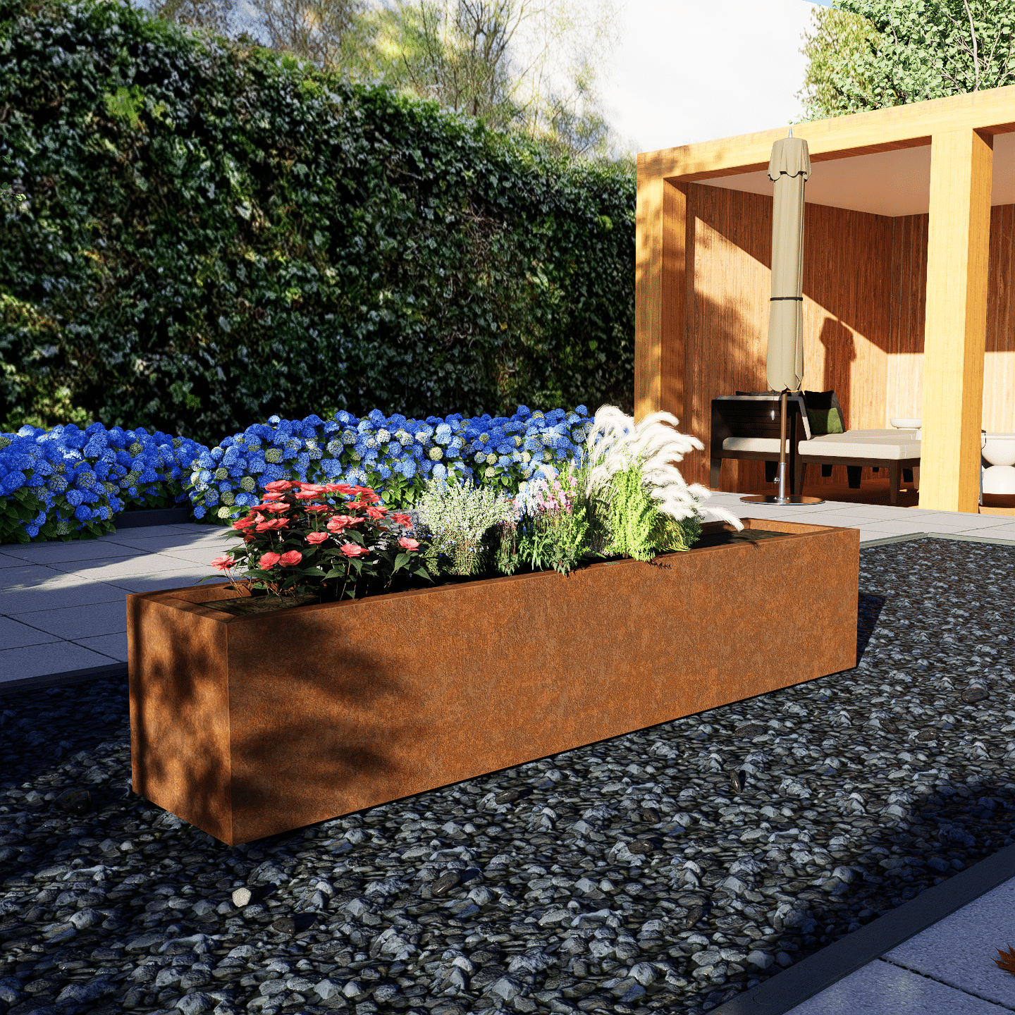 Sev Plantenbak 200x40x40 Cortenstaal
