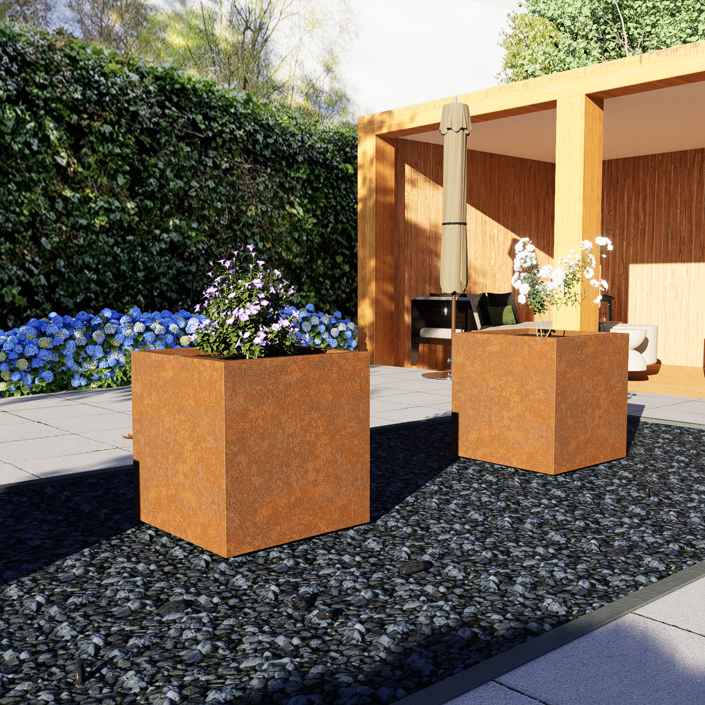Sev plantenbak 60x60x60 Cortenstaal