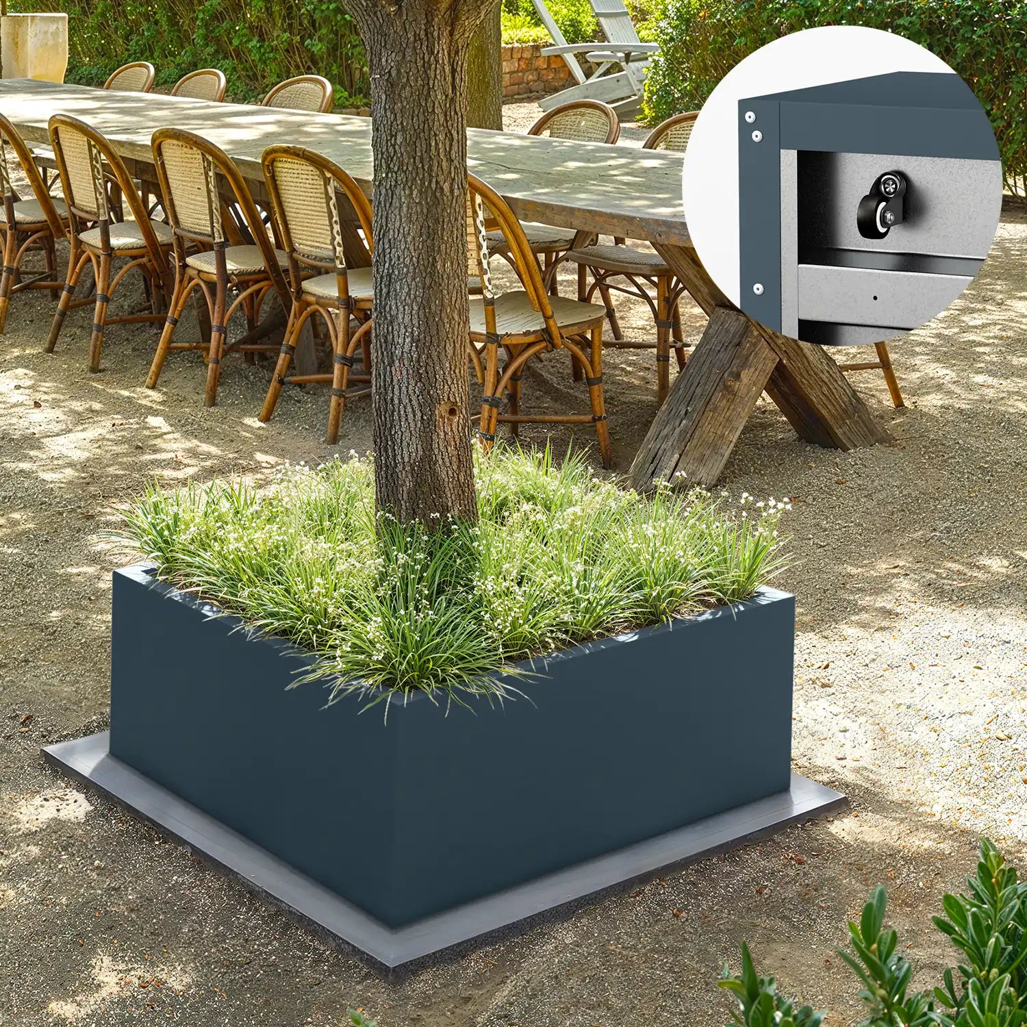 SEV Plantenbak op wielen 100x100x40