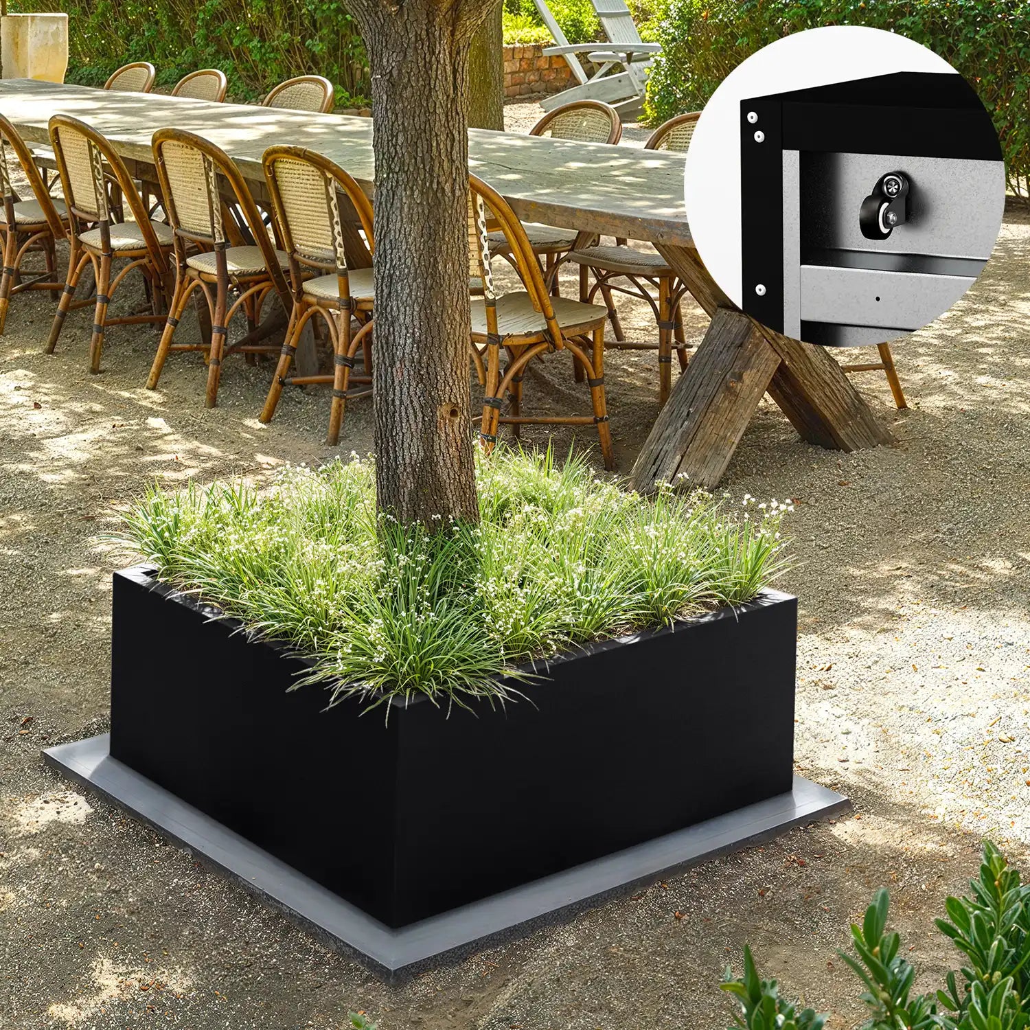 SEV Plantenbak op wielen 100x100x40