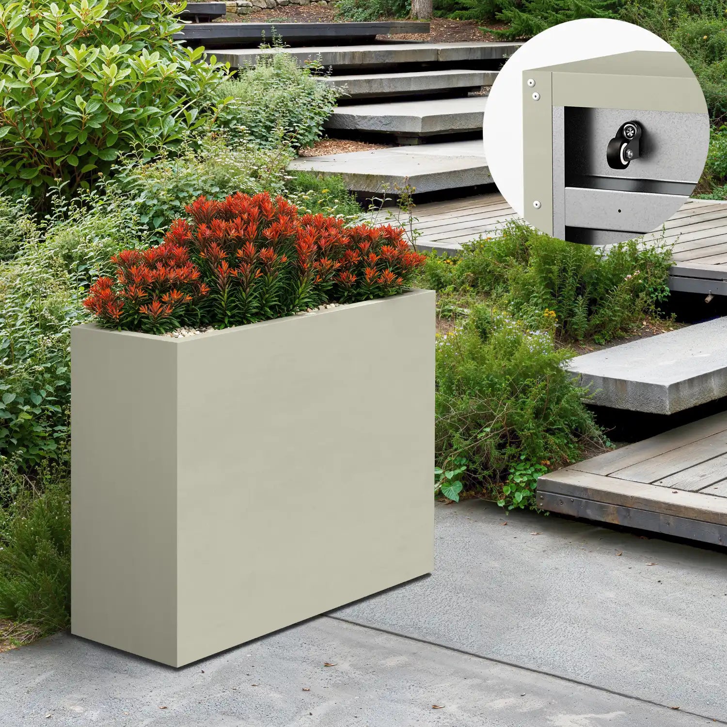 SEV Plantenbak op wielen 100x40x80