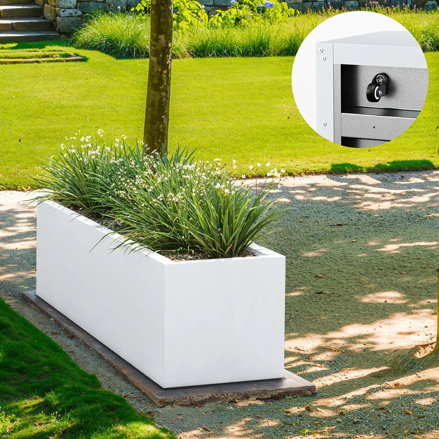 SEV Plantenbak op wielen 150x40x40