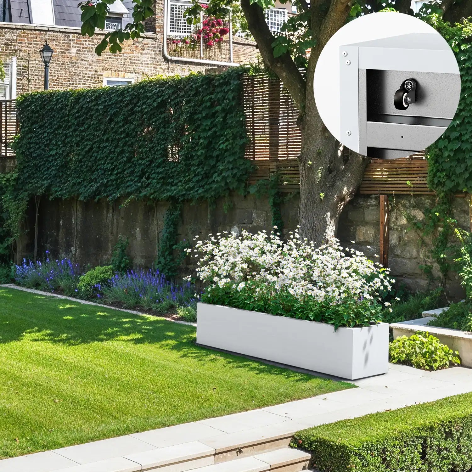 SEV Plantenbak op wielen 100x40x40