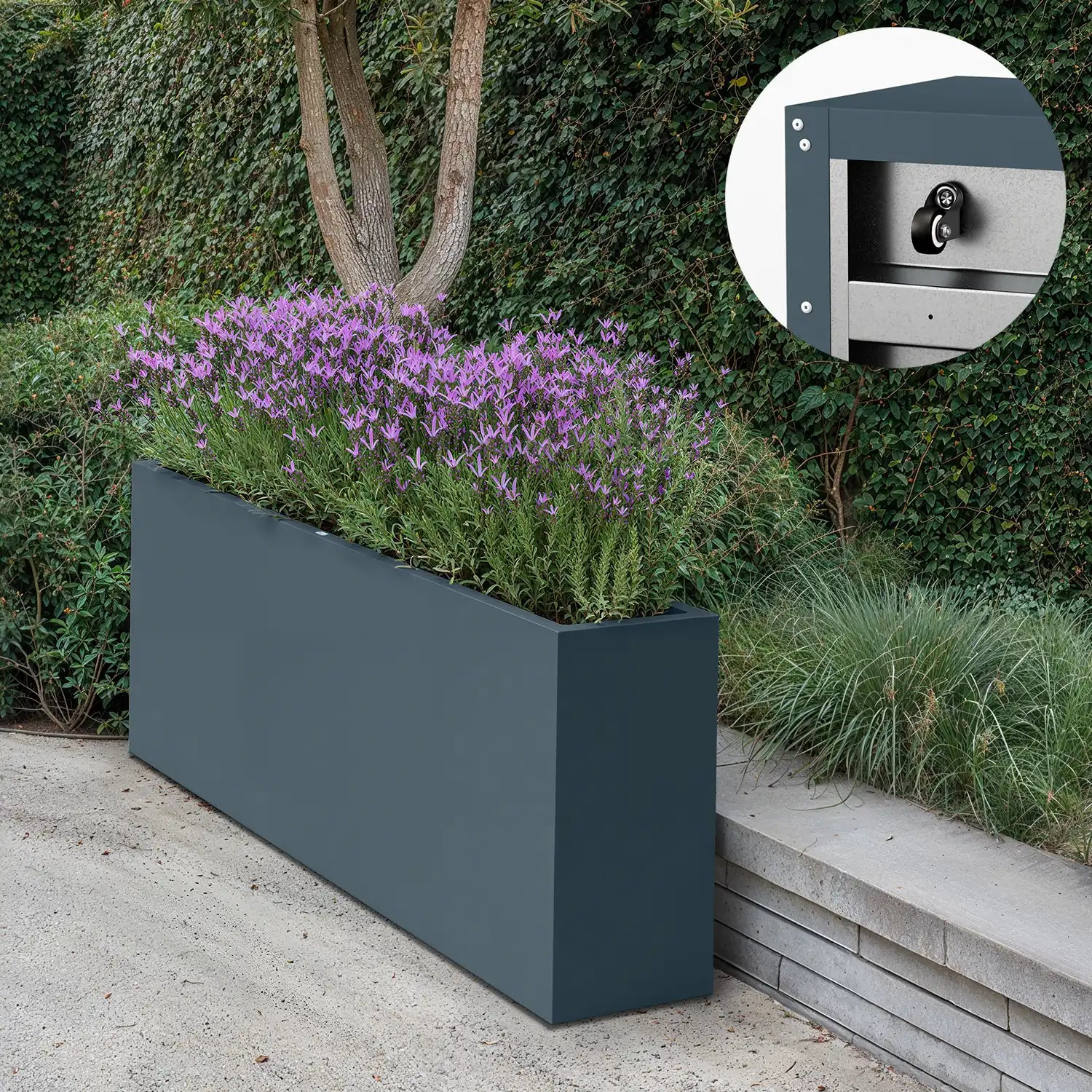 SEV Plantenbak op wielen 200x40x80