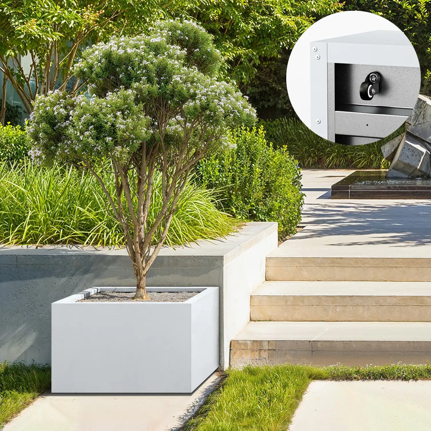 SEV Plantenbak op wielen 60x60x40