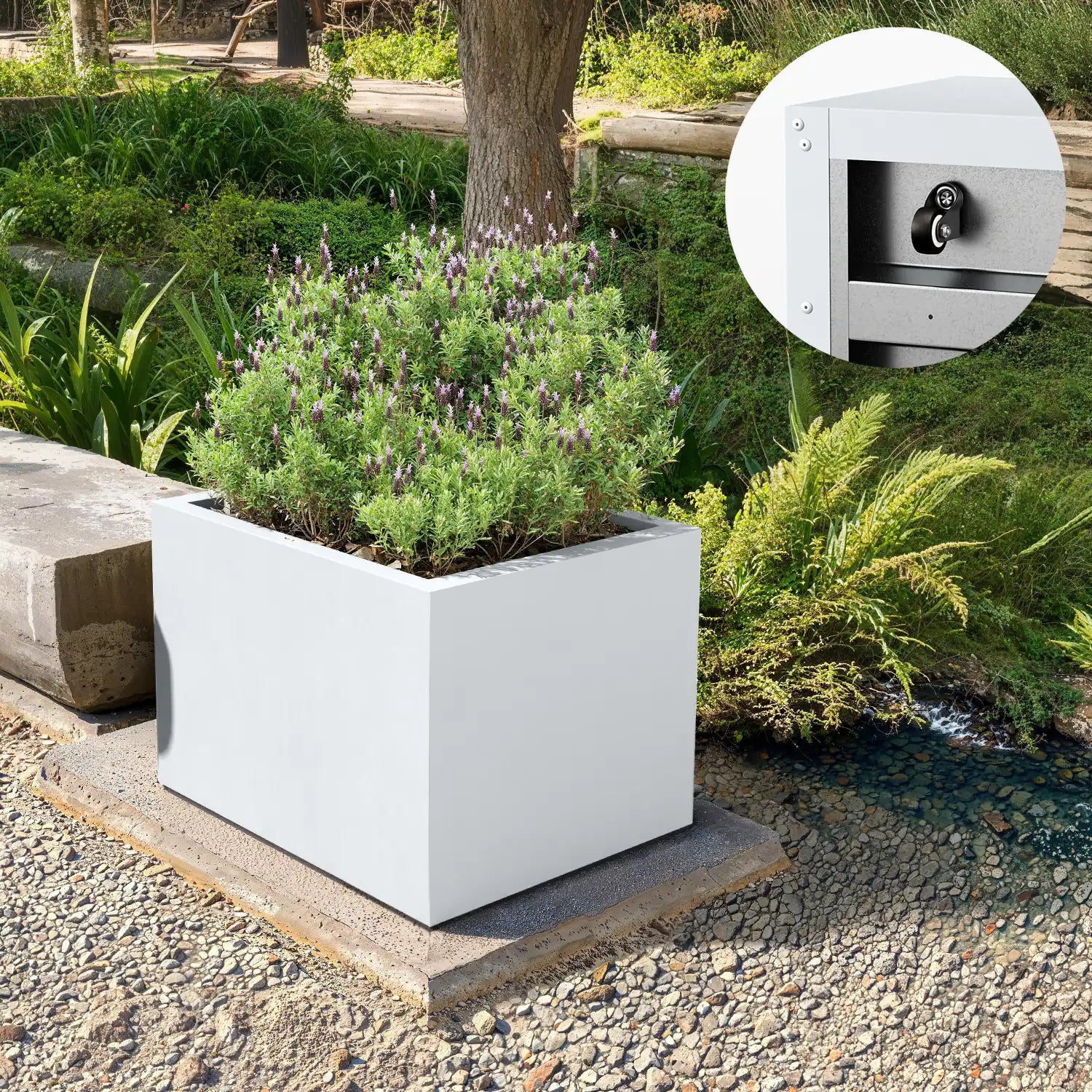 SEV Plantenbak op wielen 60x60x50