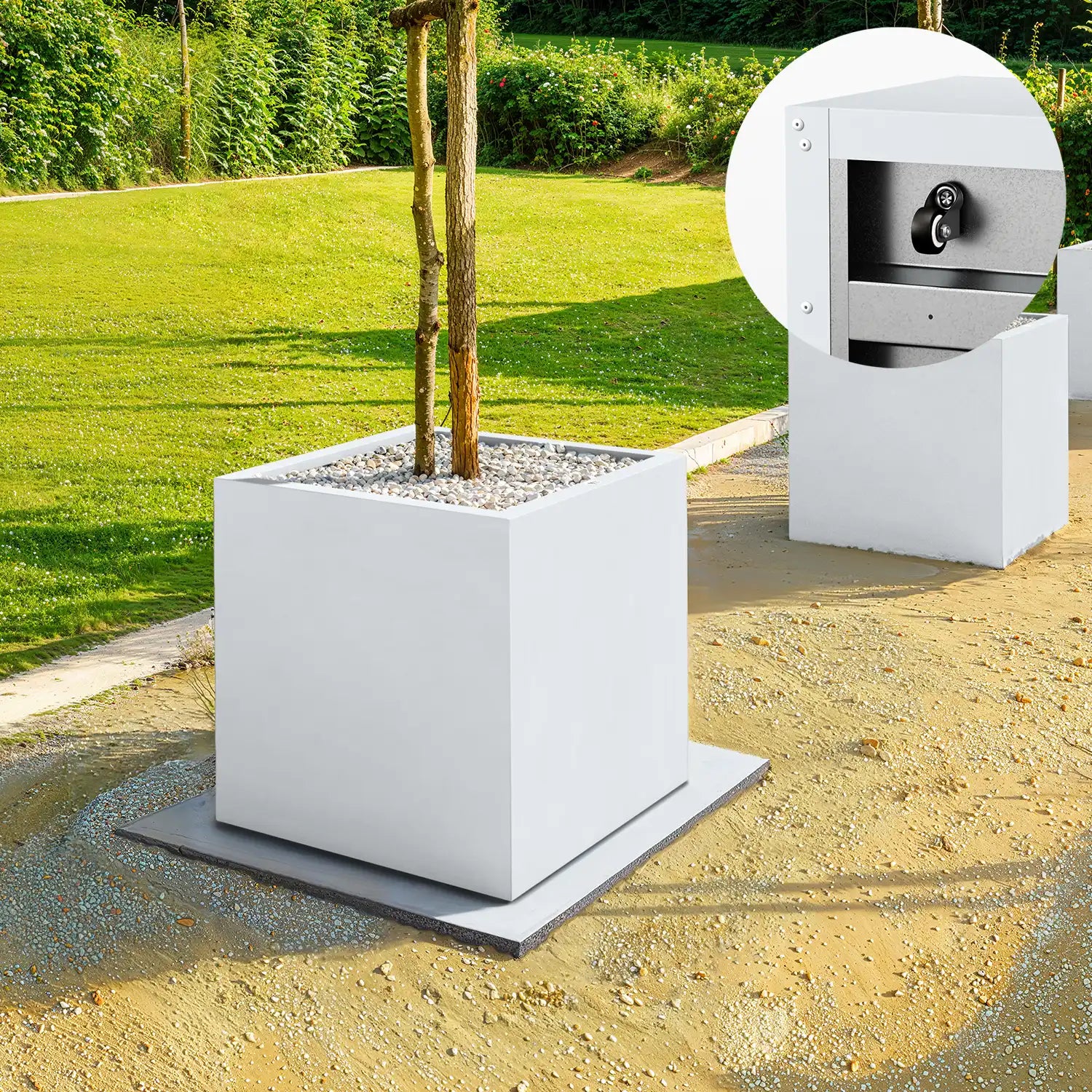 SEV Plantenbak op wielen 60x60x60