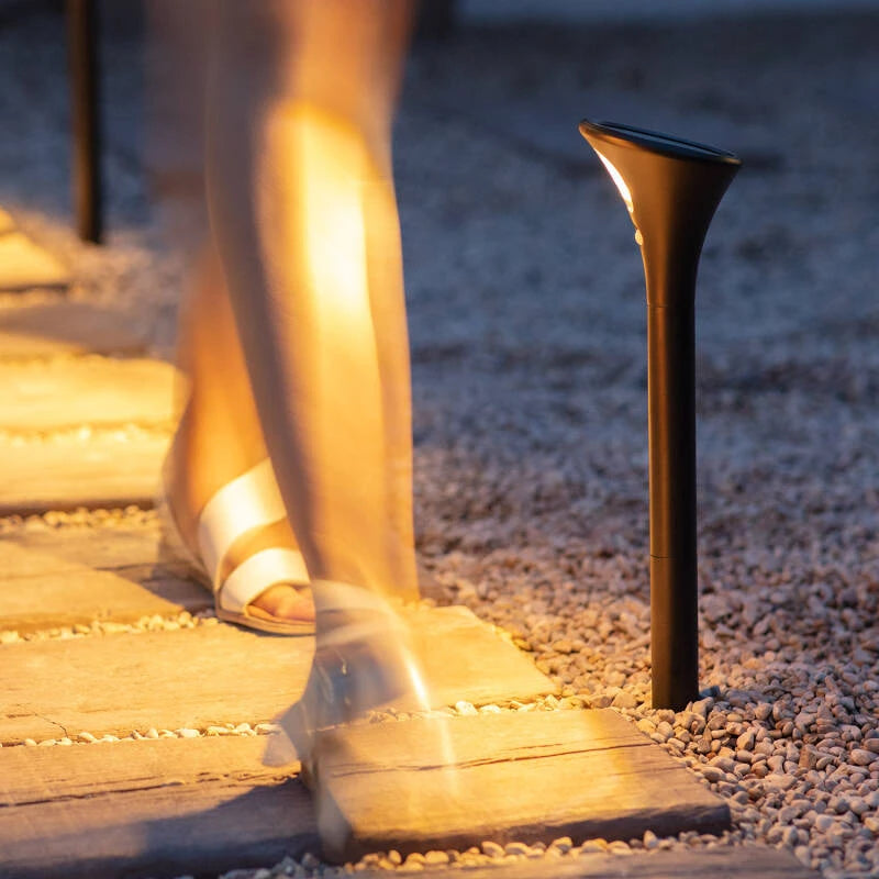 Pack 2 Bakens Solar Outdoor LED 60cm Voet Spike met Bewegingsdetector