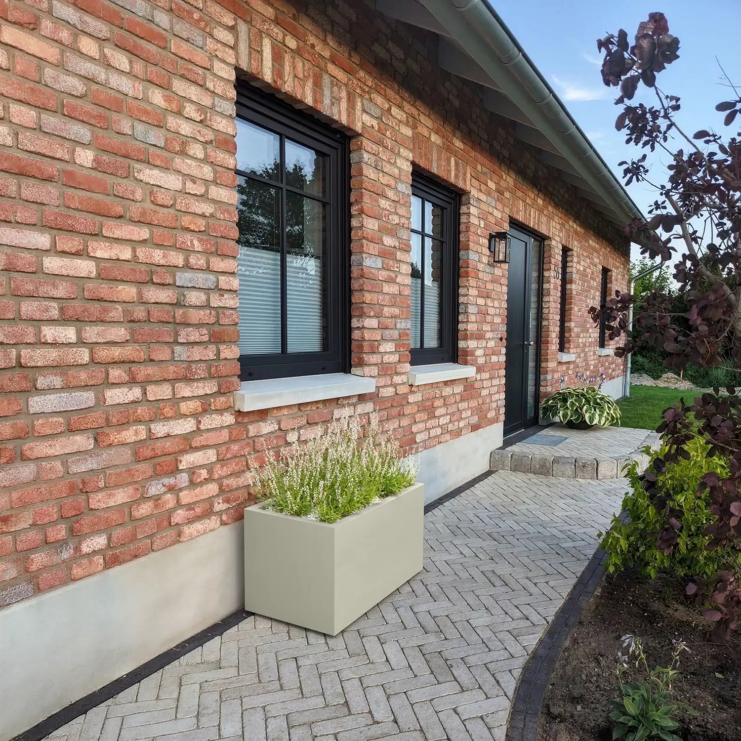 SEV Plantenbak op wielen 100x50x50 - Beige - plantenbak
