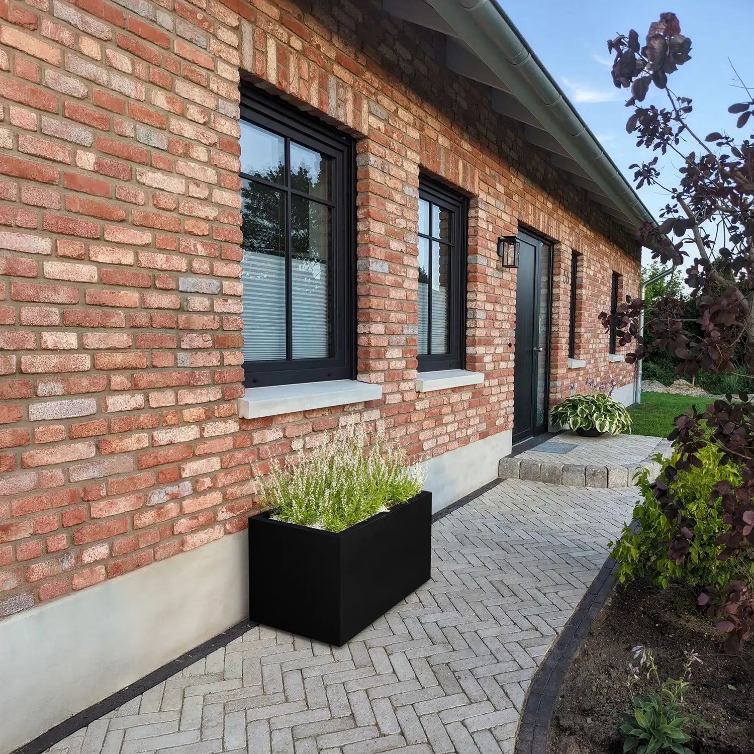 SEV Plantenbak op wielen 100x50x50 - Zwart - plantenbak