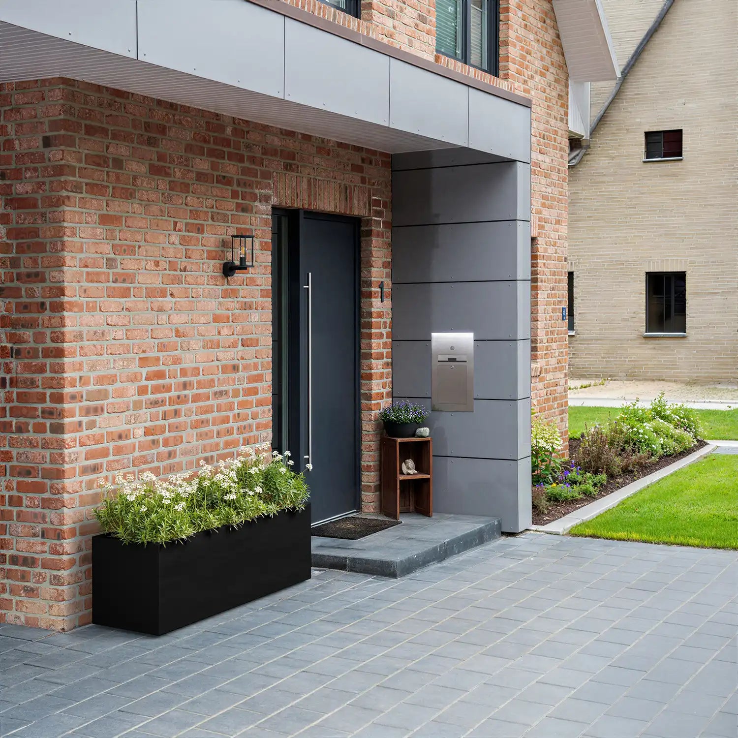 SEV Plantenbak op wielen 150x50x50 - Zwart - plantenbak