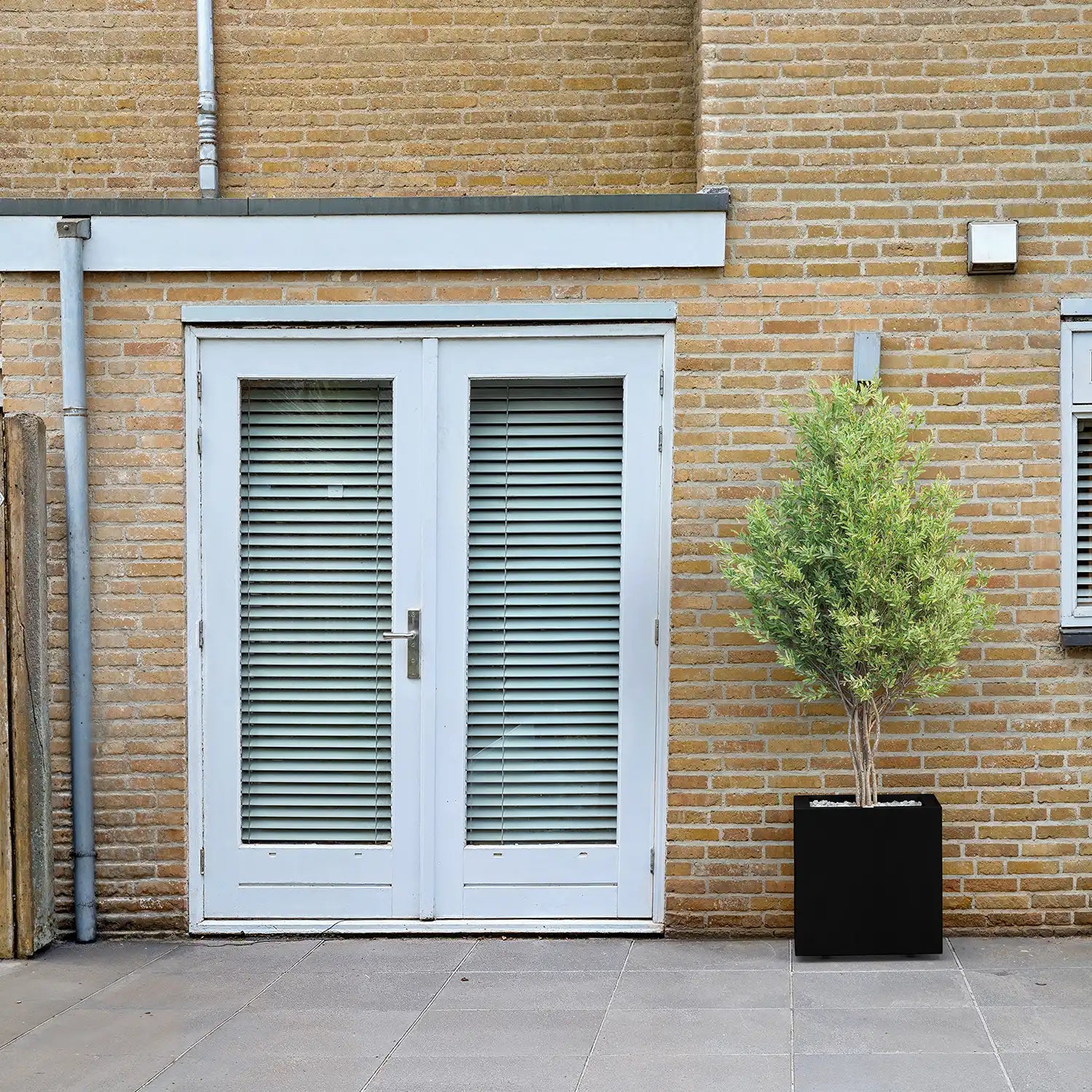 SEV Plantenbak op wielen 40x40x40 - Zwart - plantenbak