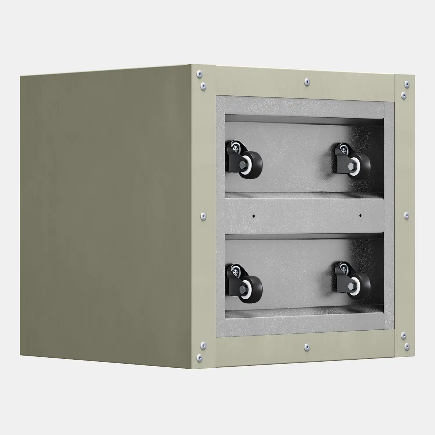 SEV Plantenbak op wielen 50x50x50 - Beige - wielen