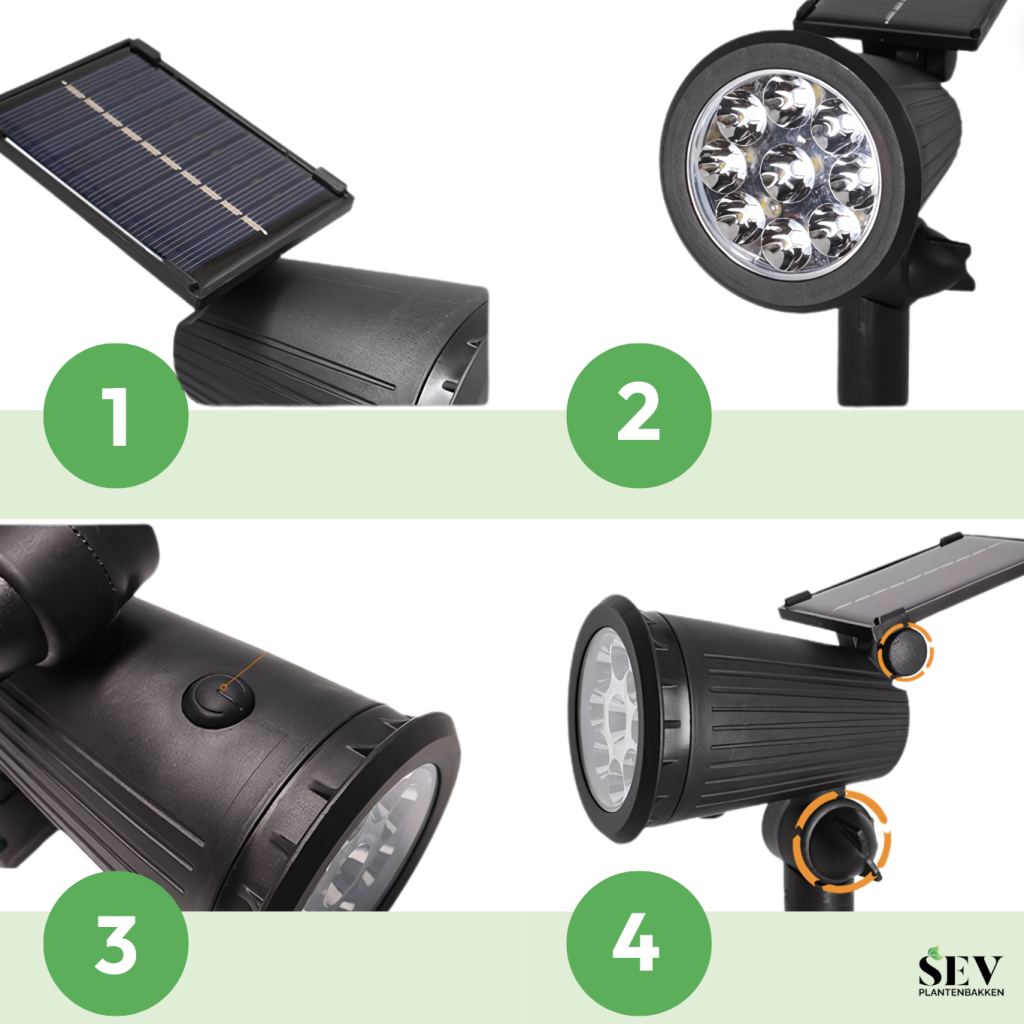 SEV Solar Verlichting 9-LED Warm - Afbeelding 5